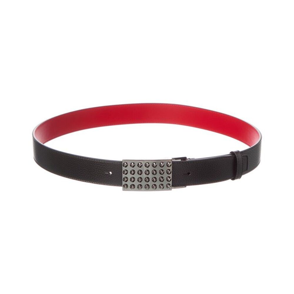 Christian Louboutin Funky Leather Belt, Black